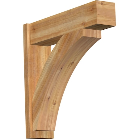 Ekena Millwork Thorton Block Rough Sawn Outlooker, Western Red Cedar, 8"W x 32"D x 32"H OUT08X32X32THR05RWR